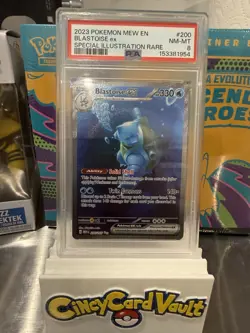 The Pokemon Company Blastoise ex 200/165 SV 151 SIR Holo EN 2023 PSA 8 - Image 1