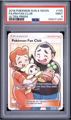 Pokemon Ultra Prism #155 Pokemon Fan Club PSA 9 - Image 1