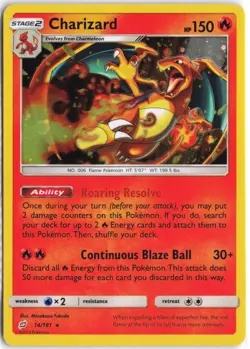 Charizard (SM Team Up) 14/181 Holo Holo Rare Deck Exclusives Pokemon LP - Image 1