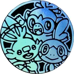 POKEMON TCG GROOKEY SCORBUNNY SOBBLE HOLO STANDARD COLLECTABLE COIN EX+ - Image 1