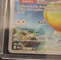 Pysduck ascended heroes full art Water pokemon HP 70 226/217 - Image 2