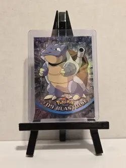 Topps Pokemon Topps Series 1 Blastoise #09 TV Animation Edition Holo Black Logo - Image 1