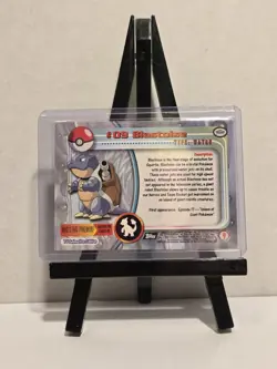 Topps Pokemon Topps Series 1 Blastoise #09 TV Animation Edition Holo Black Logo - Image 2
