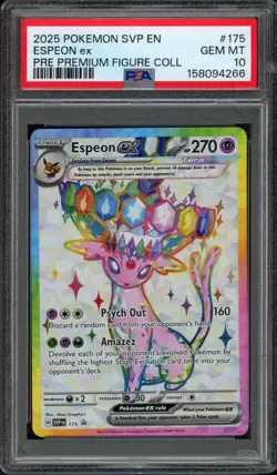 2025 Pokemon SV Promos Espeon EX 175 PSA 10 Gem Mint Prismatic Premium Figure - Image 1