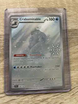 Crabominable 149/142 NM Holiday Calendar 2025 Promo Snowflake Stamp Pokemon TCG - Image 1