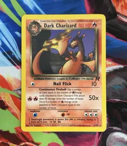 Dark Charizard 21/82: Team Rocket Unlimited Rare Regular Vintage 2000 NM Pokemon - Image 1