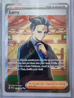 Pokemon Larry 235/182 Trainer Full Art Ultra Rare Holo English 2023 SV04 - Image 1