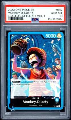 2023 ONE PIECE SEALED BATTLE KIT VOL.1 #047 MONKEY D. LUFFY PSA 10 - Image 1