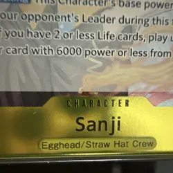 Bandai Sanji EB04-052 Rare Holo One Piece CCG Counter +1000 4000 Power - Image 4