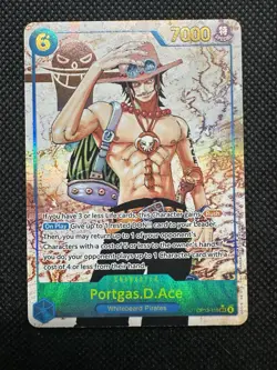 One Piece Carrying On His Will Portgas D Ace OP13-119 Alternate Alt Art SEC NM - Image 1