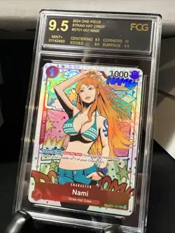 2024 ONE PIECE OP06-WINGS OF THE CAPTAIN TREASURE RARE #007 NAMI9.5 - Image 1