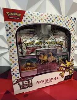 Pokemon TCG Sword & Shield 151 Alakazam EX Collection Box Factory Sealed - Image 1