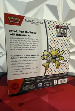 Pokemon TCG Sword & Shield 151 Alakazam EX Collection Box Factory Sealed - Image 2