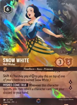 Disney Lorcana Enchanted Snow White Well-Wisher 212/204 EN Rise Of The Floodborn - Image 2