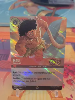 Disney Lorcana Maui Hero To All Foil Enchanted 212/204 EN First Chapter - Image 1