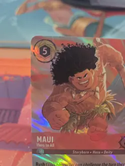 Disney Lorcana Maui Hero To All Foil Enchanted 212/204 EN First Chapter - Image 4