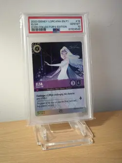 Disney Lorcana ELSA PSA 10 Collectors Edition Card D100 Gloves Off #19 FROZEN - Image 1