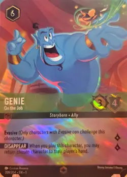 Disney Lorcana Genie On The Job Foil Enchanted 209/204 En First Chapter - Image 3