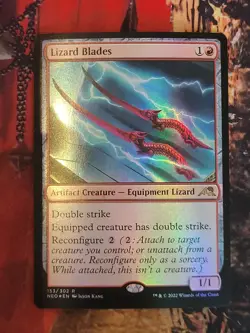 MTG Card: Lizard Blades (Kamigawa: Neon Dynasty) FOIL - Image 1