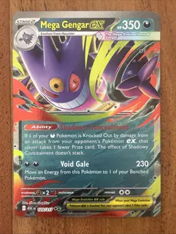 Pokemon TCG Mega Gengar ex 125/217 Double Rare Ascended Heroes NM Card - Image 1