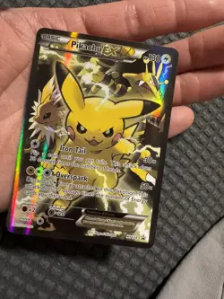Pokemon Pikachu EX XY124 Black Star Promo 2016 Holo Card TCG NM *Clean* - Image 1