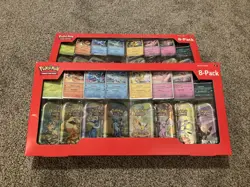 2 Pokemon: Prismatic Evolutions Mini Tin 8-Pack - Costco - New - Image 1