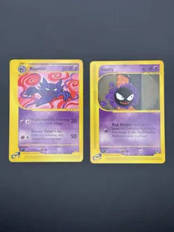 Pokemon Expedition Base Set Haunter 080/165 & Gastly Regular Card Set Of 2 - Image 1