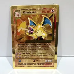 Charizard 4/102 - Gold Metal Card - Celebrations UPC Promo - Pokemon Card - NM - Image 1