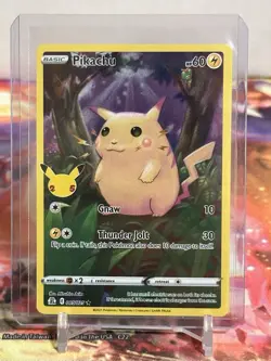 Pokemon TCG Celebrations Pikachu Holo Rare Card 005/025 25th Anniversary Edition - Image 1