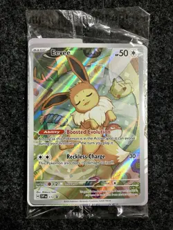 SEALED Eevee 173 Prismatic Evolutions ETB Black Star Promo Pokemon TCG Card - Image 1
