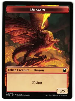 Dragon // Copy Double-Sided Token 12 // 1 - NM - Commander: Modern Horizons 3 No - Image 1