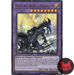Yugioh Tyrant Burst Dragon LCKC-EN063 Ultra Rare 1st Edition NM - Image 1
