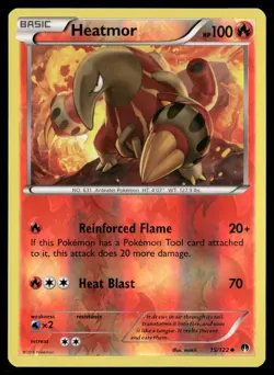 Heatmor 15/122 Uncommon BREAKpoint Pokemon Reverse Holo NM/M - Image 1