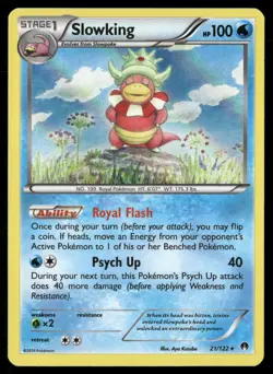 Slowking 21/122 Holo Rare BREAKpoint Pokemon Holo Near Mint - Image 1