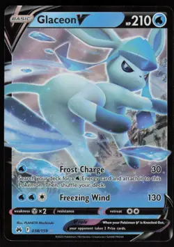 Glaceon V 038/159: Crown Zenith Pokemon TCG Near Mint - Image 1