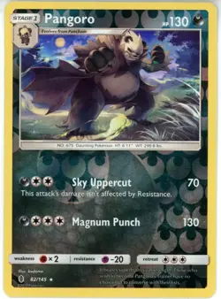 Pokemon TCG Pangoro 82/145 Sm-Guardians Rising Reverse Holo - Image 1