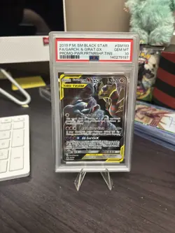 GARCHOMP & GIRATINA GX POKEMON SM BLACK STAR PROMO FULL ART #SM193 2019 PSA 10 - Image 1