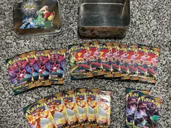 Pokemon TCG Darkness Ablaze Booster Packs X20 Factory Sealed + Ereader tin 2003 - Image 1