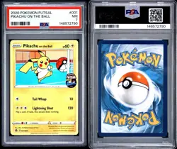 PSA 7 - Pikachu On The Ball 001/005 2020 Futsal Promo Pokemon TCG - Image 3