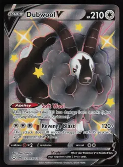 Dubwool V SV120/SV122: Shining Fates: Shiny Vault Pokemon TCG Near Mint - Image 1
