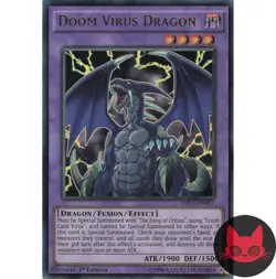 Yugioh Doom Virus Dragon DRL3-EN057 Ultra Rare 1st Edition NM - Image 1