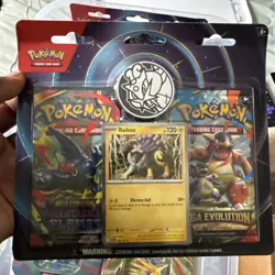 Pokemon TCG Phantasmal Flames & Mega Evolution 2 Pack Blister Raikou Promo Coin - Image 3