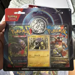 Pokemon TCG Phantasmal Flames & Mega Evolution 2 Pack Blister Raikou Promo Coin - Image 4