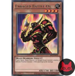 Yugioh Enraged Battle Ox IOC-EN070 Reprint Rare NM - Image 1