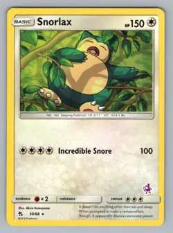SNORLAX 50/68 R HIDDEN FATES POKEMON LP HIF 2019 - Image 1