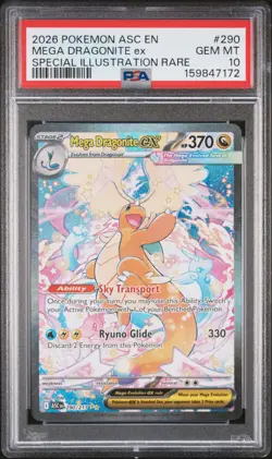 2026 POKEMON ASC EN-ASCENDED HEROES #290 MEGA DRAGONITE EX PSA 10 - Image 1