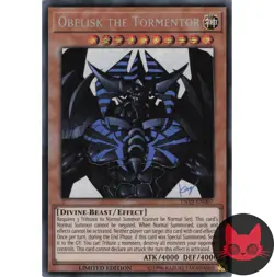Yugioh Obelisk the Tormentor TN19-EN007 Secret Rare Limited Edition LP - Image 1