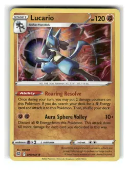 Lucario 079/172 Holo Rare Brilliant Stars Pokemon Near Mint - Image 1