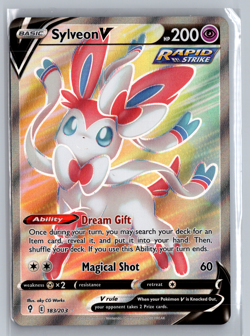 NM-Mint Sylveon V - 183/203 - Full Art Ultra Rare Pokemon Evolving Skies - Image 1