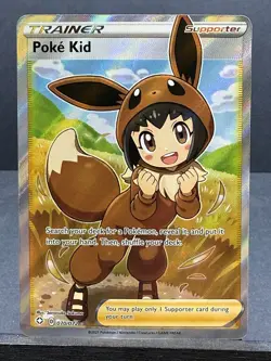 POKE KID 070/072 FULL ART RARE HOLO SHINING FATES POKEMON 2021 NEAR MINT NM - Image 1